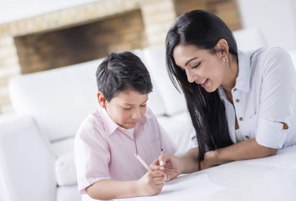 child tutor at work