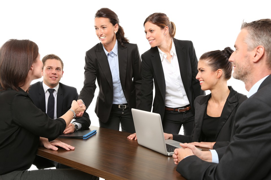 a group of business people